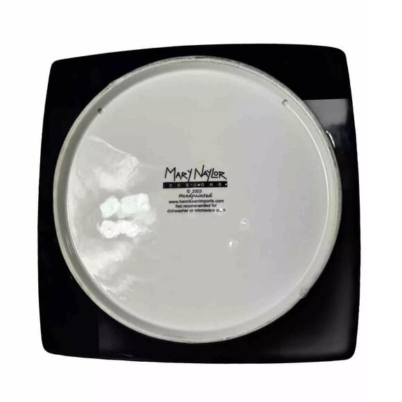 Mary Naylor Martini & Cosmopolitan Hand Painted Square Plate Set - Picture 4 of 9